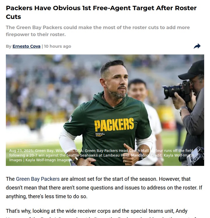 Packers eye key special teams upgrade