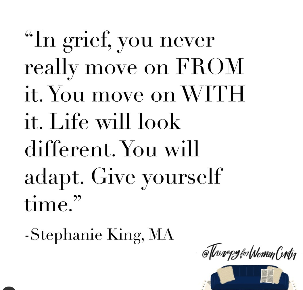on grief, we never really move on