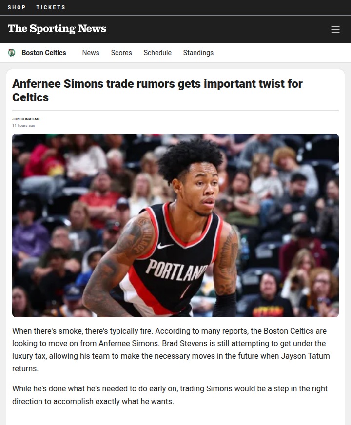 Celtics’ Simons Trade: Is It Worth the Cost?