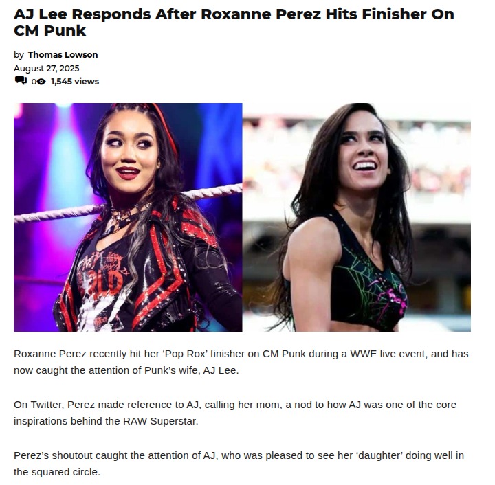 AJ Lee Reacts to Pop Rox on CM Punk!