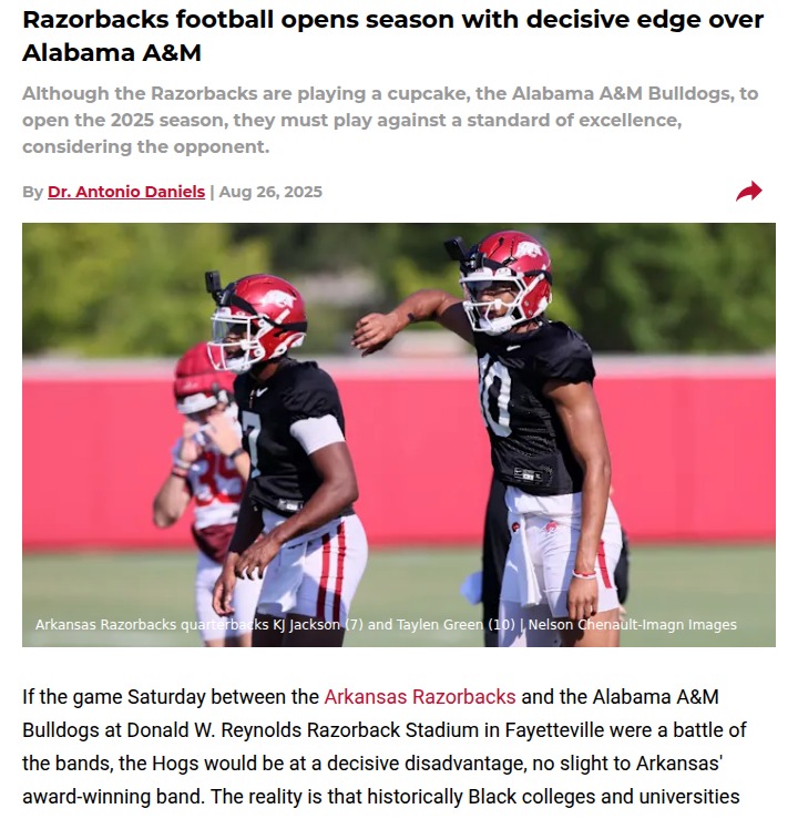 Razorbacks dominate season opener in Fayetteville