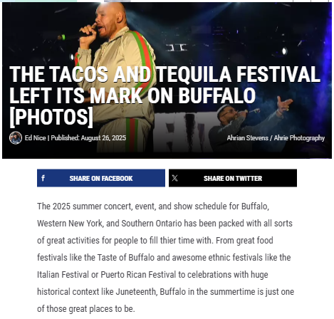 Buffalo’s Tacos & Tequila Fest: Food, Fun, and Fat Joe!