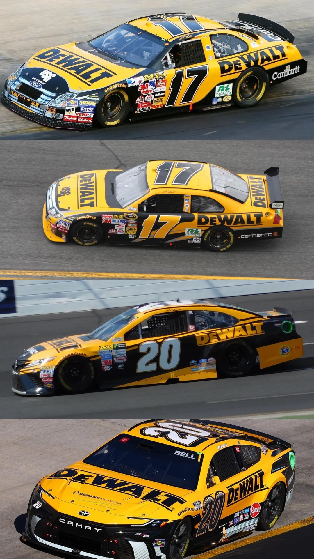 Which DeWALT cup car from Gen 4, 5, 6 & 7 looks the best?