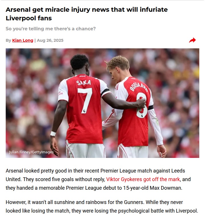 Odegaard Injury Update: Arsenal vs Liverpool Drama