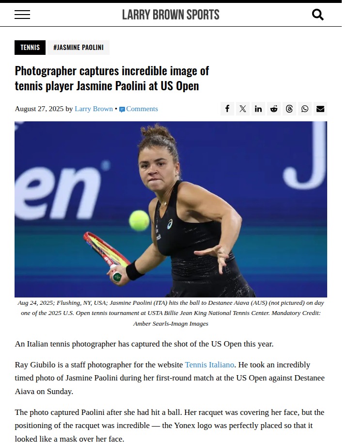 US Open: Paolini’s Yonex Mask Photo Goes Viral