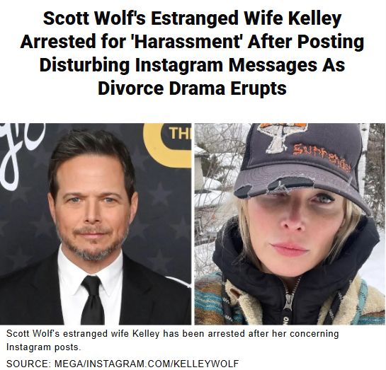 Kelley Wolf’s arrest rocks Scott Wolf divorce drama
