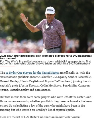 Ryder Cup Picks: Who Got Snubbed This Year?