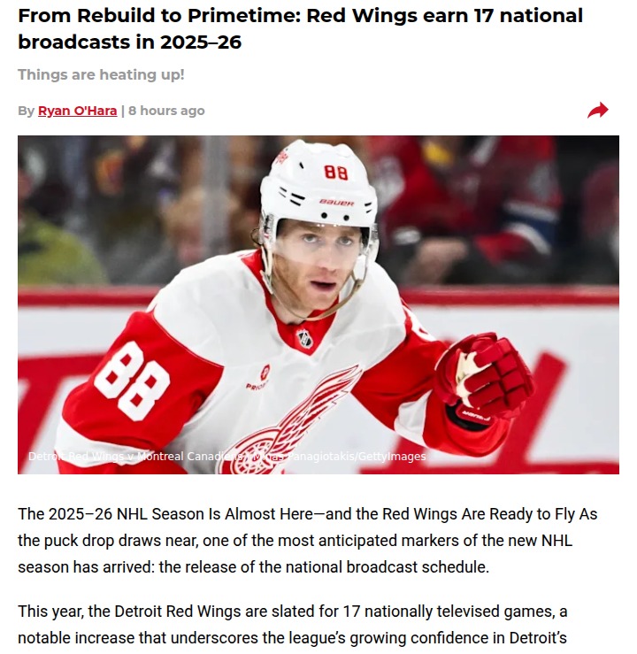 Red Wings: From Rebuild to Must-See TV