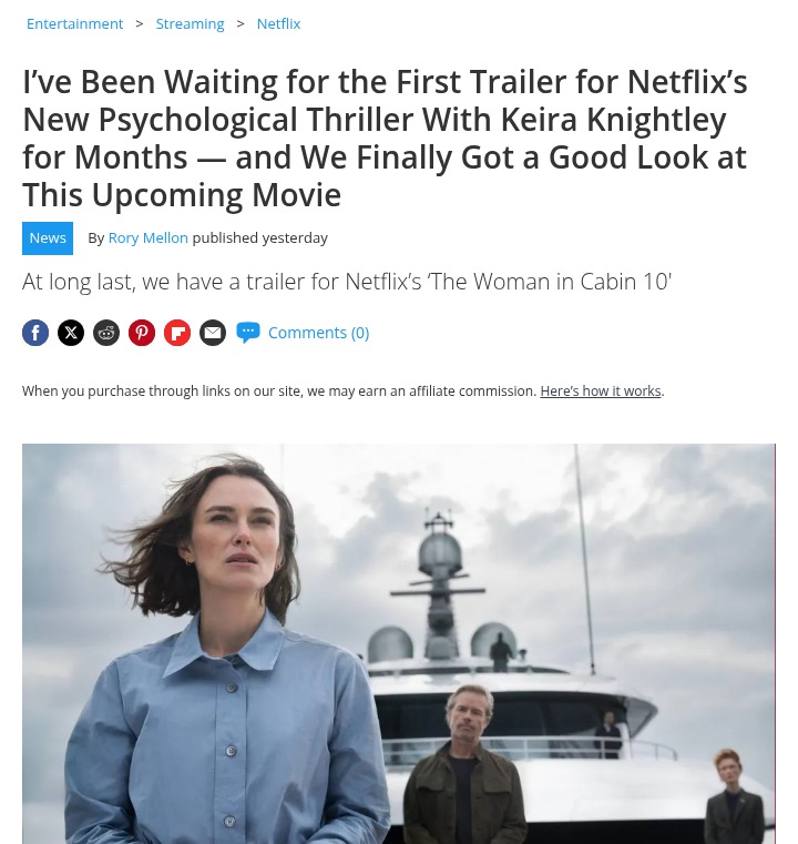 Keira Knightley’s Yacht Thriller Trailer Drops! 🚢