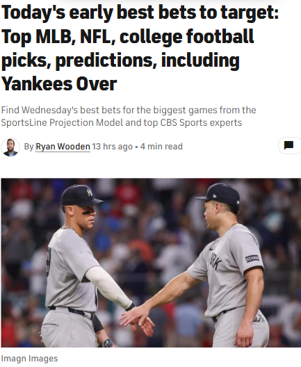 Yankees, Braves, Guardians: Today’s Hot Bets