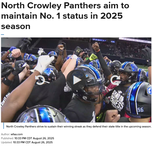 North Crowley Panthers set sights on another championship run