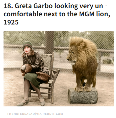 Greta Garbo’s MGM Lion Moment 🦁