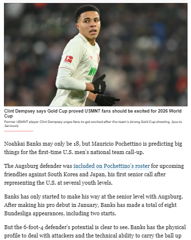 Is Noahkai Banks the USMNT’s Next Big Thing?