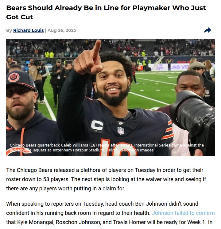Bears’ backfield in trouble—should they grab Martinez?
