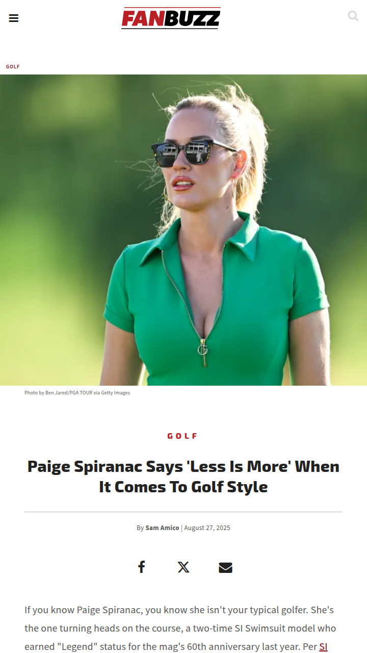 Paige Spiranac’s “Less Is More” Theory 👗