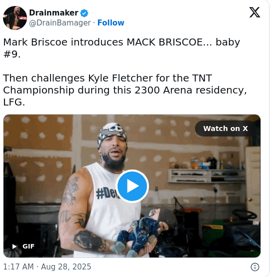 Mark Briscoe’s Baby Bombshell on Dynamite 👶