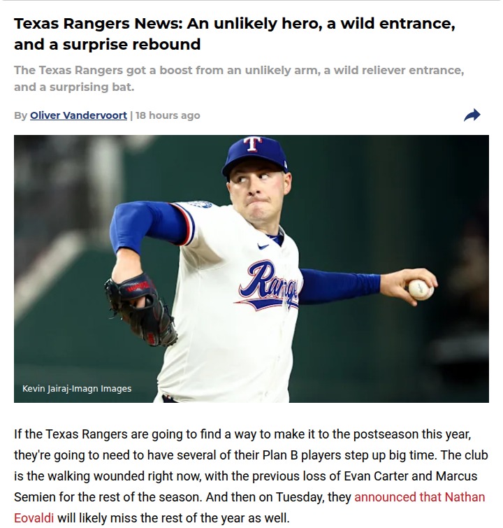 Texas Rangers' playoff hopes alive after wild night
