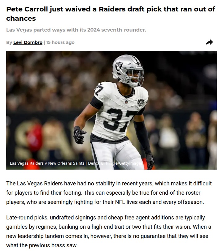 Raiders cut promising safety Trey Taylor