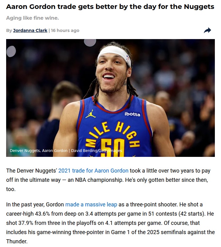 AG’s Game-Winners: Nuggets’ Trade Masterstroke
