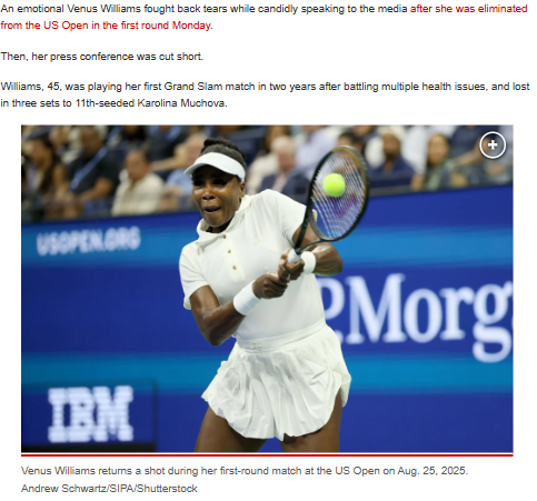 Venus Williams’ US Open Exit Sparks Debate