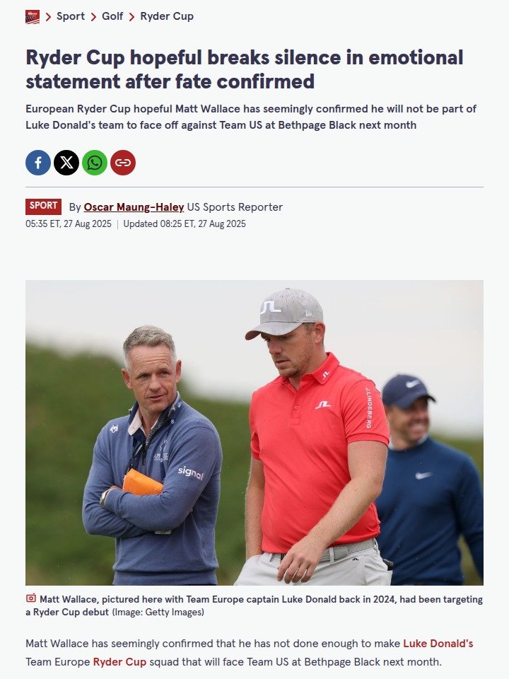 Ryder Cup Picks: Wally Misses Out, Hojgaard In