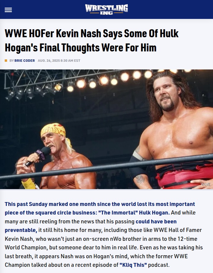 Nash Opens Up on Hulkster’s Final Words