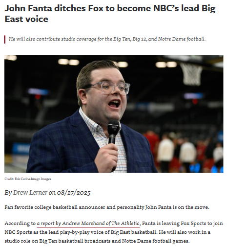 John Fanta jumps ship to NBC! 🚨