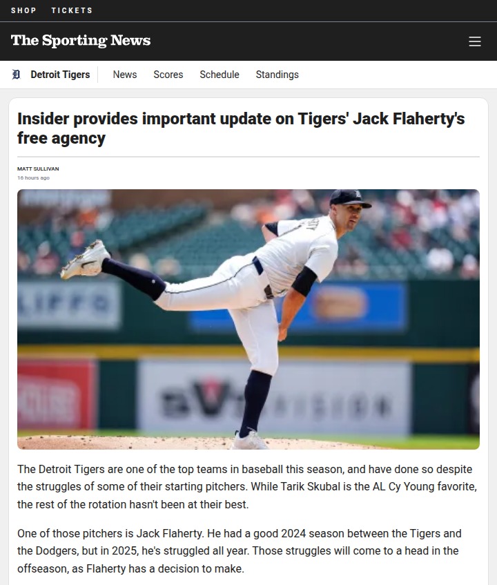 Jack Flaherty’s contract decision could shake up Tigers’ future