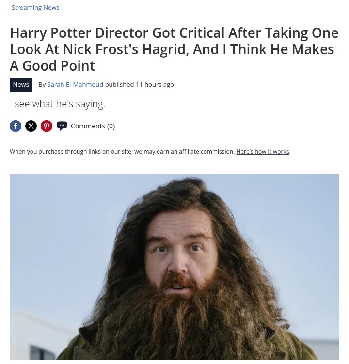 Chris Columbus Throws Shade at Nick Frost’s Hagrid 👀