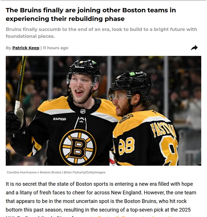 Bruins face a true rebuild: What’s next for Boston?