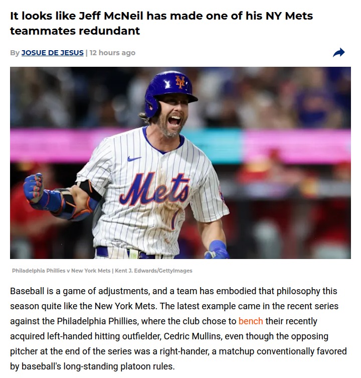 Mets’ hot streak creates outfield logjam