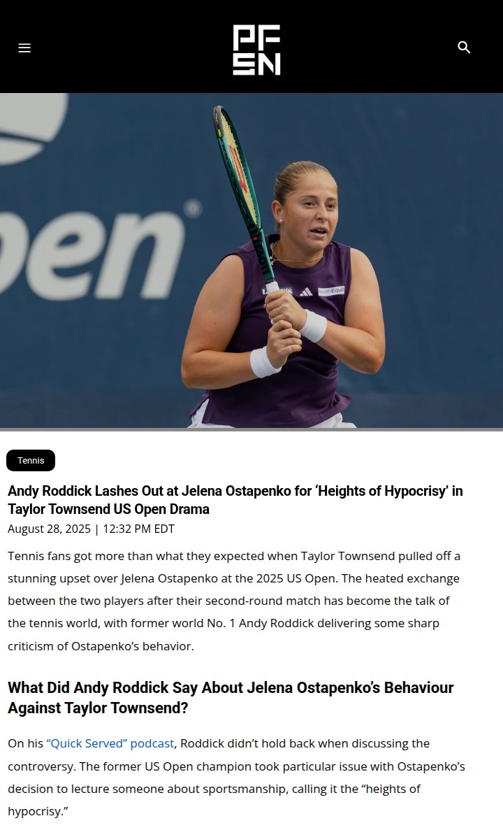 Townsend vs Ostapenko: US Open Drama Explodes