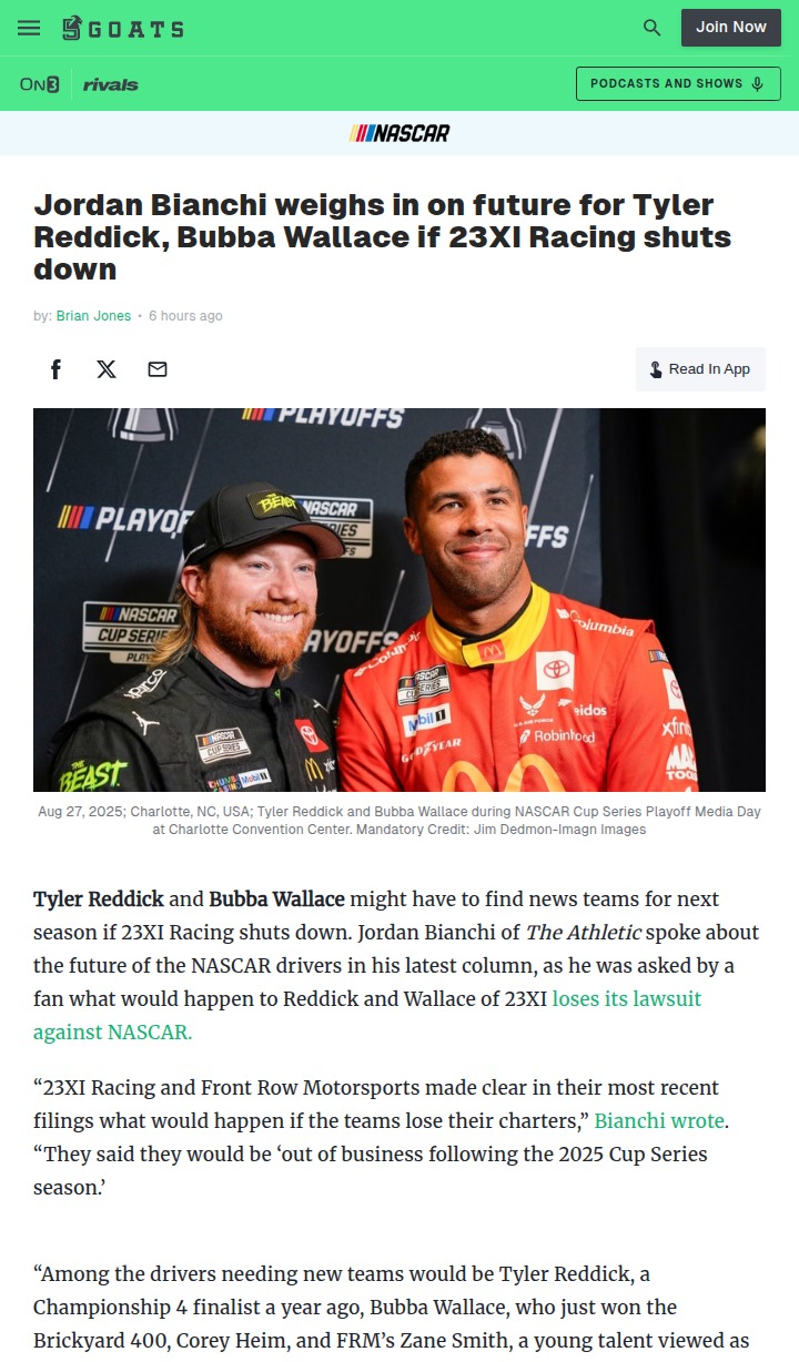 What’s Next for Reddick & Bubba if 23XI Folds?