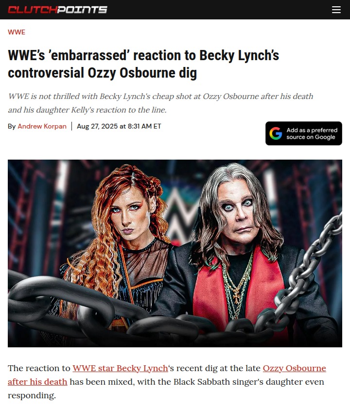 Big Time Heat: Becky Lynch’s Ozzy Osbourne Shot Backfires