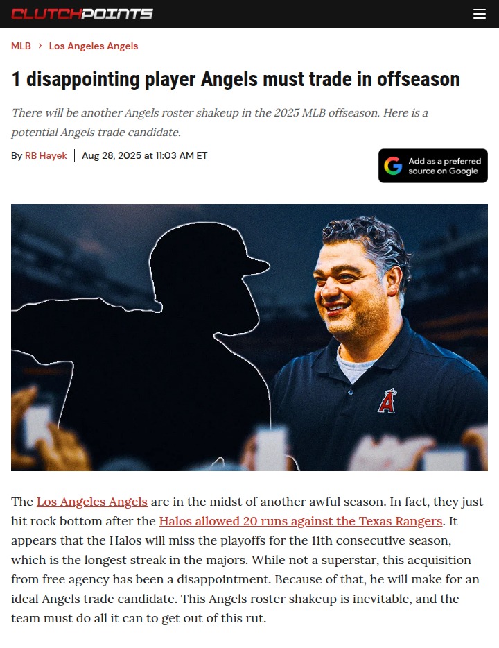 Angels need a big shakeup—Soler should go