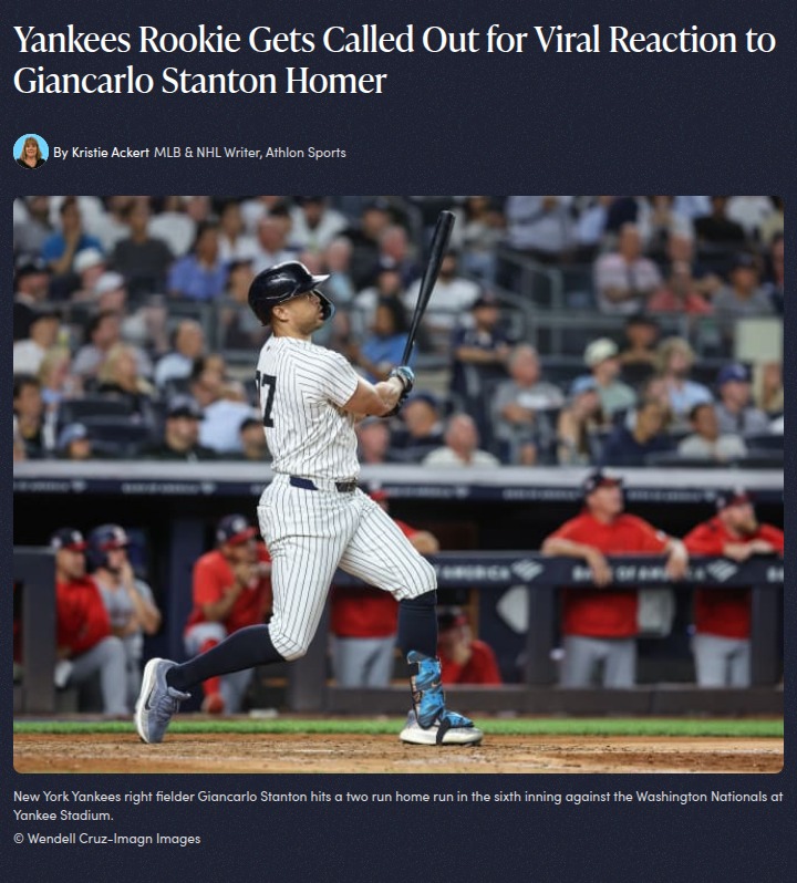 Yankees rookie’s viral reaction steals the show