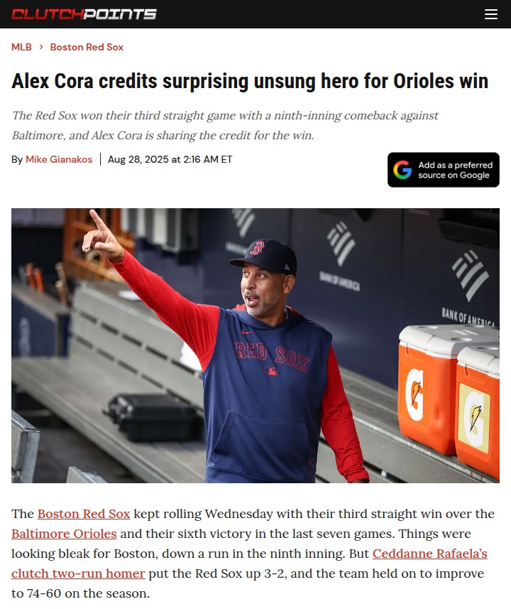 Red Sox vs Orioles: Rafaela’s Ninth-Inning Magic!