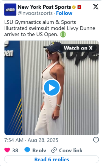 Olivia Dunne’s US Open Whiteout Slayed