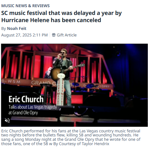 Big blow for SC: Field & Stream Fest canceled again