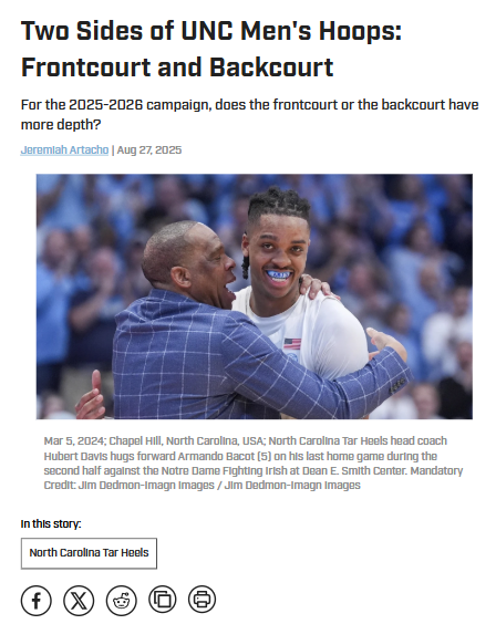 UNC hoops finally has real depth—can it deliver?