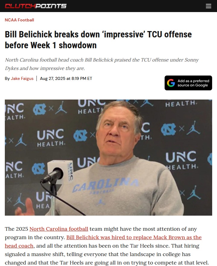 Belichick vs TCU: Can the Hoodie Stop the Frogs?