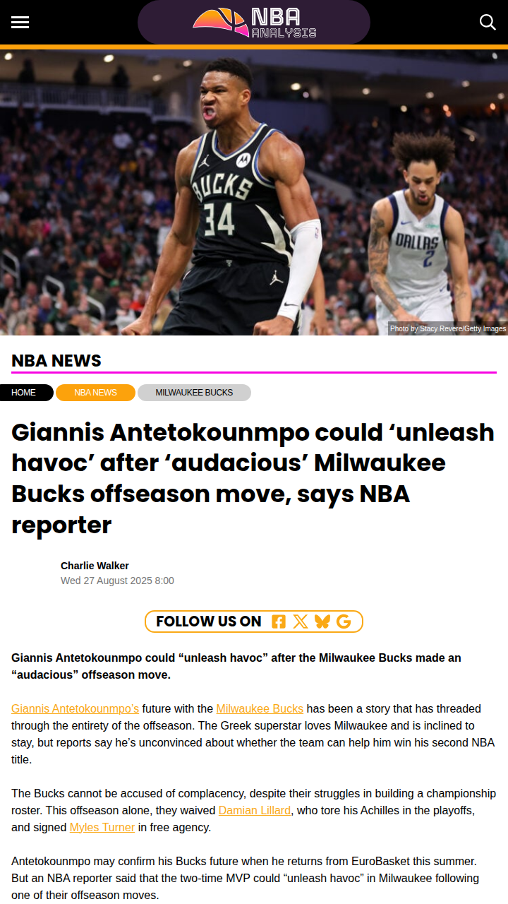 Bucks’ bold offseason could unlock Giannis
