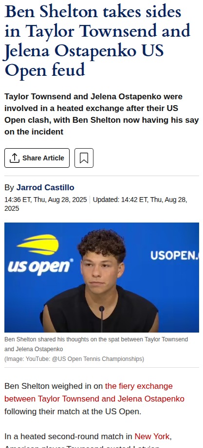 US Open Feud: Ostapenko vs Townsend Drama