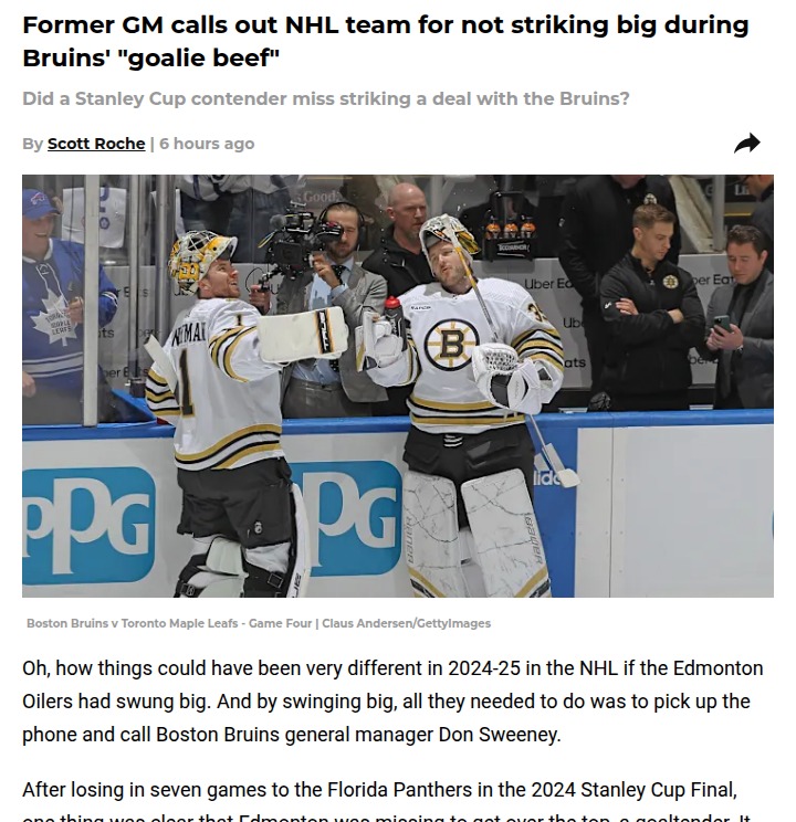 Did the Oilers Miss Their Goalie Fix?
