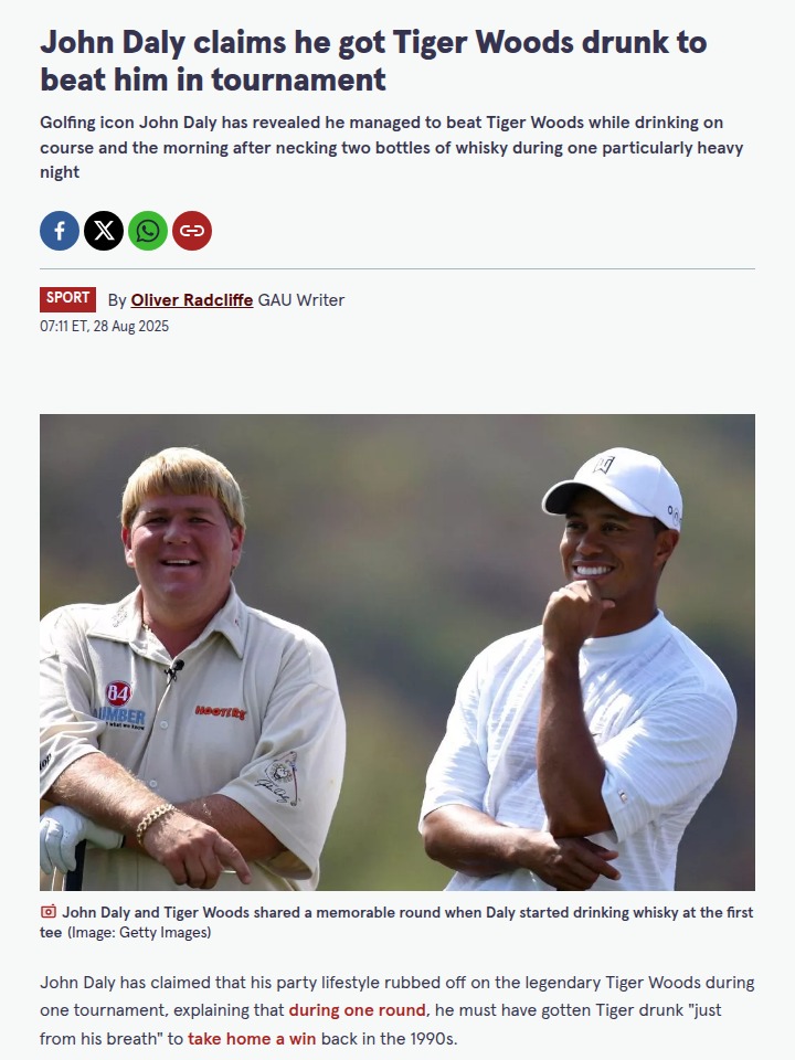 Daly Outsmarts Tiger with Party Power?