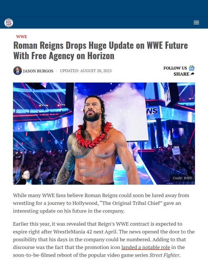 Tribal Chief’s Next Move: WWE or Hollywood?