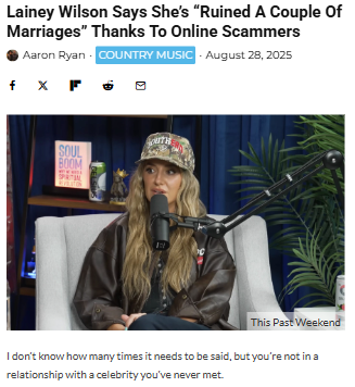 Lainey Wilson’s Wild Catfish Drama