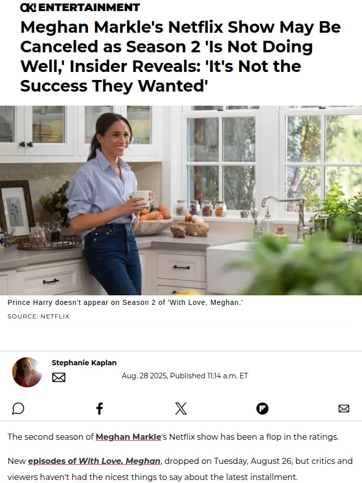 Meghan's Netflix Show Facing Cancellation? 😳