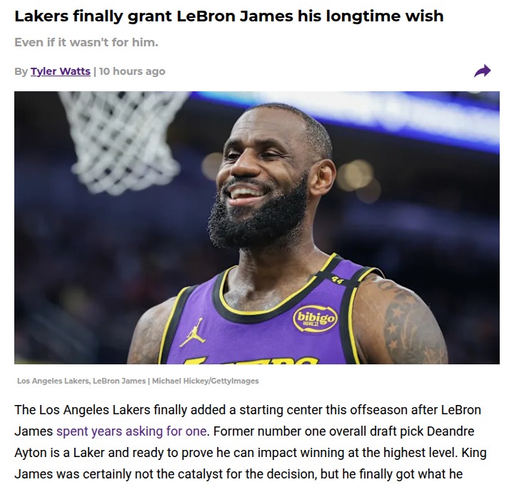 King James Gets His Big Man, But Is LA Luka’s Team Now?
