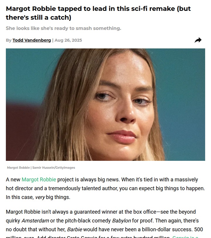 Margot Robbie's Giant Sci-Fi Role? But Wait... 👀